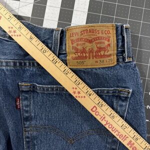 Levi's 505 Regular Fit Jeans Mens 38x29 Blue Stonewash 100% Cotton